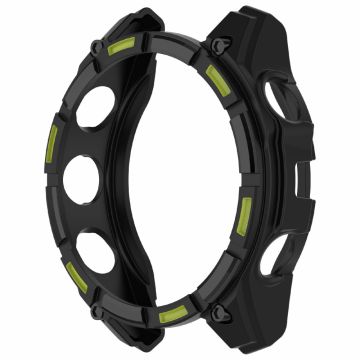 Garmin Enduro 3 TPU Watch Case Anti-Scratch Hollow Watch Frame Cover - Black+Green