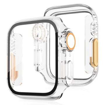 Bump Resistant Watch Case Apple Watch Series 6 5 4 SE (2022) SE (2023) SE 40mm Watch Cover with Tempered Glass Film - Transparent