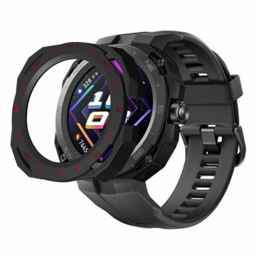 Huawei Watch GT Cyber Hard Watch Frame Hollow Beskyttende dekseletui - Svart + Rød