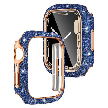 Apple Watch Series 4 / 5 / 6 / SE / SE (2022) / SE (2023) 40mm Crystal Decor Hard Bump resistant Watch Case Protective Frame - Blå