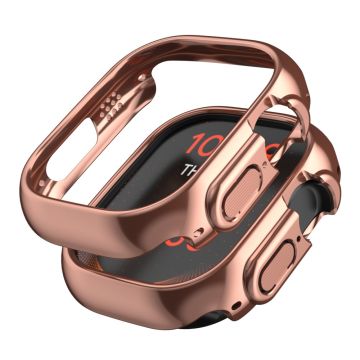 Apple Watch Series 9 / 8 / 7 41mm beskyttelsesdeksel galvanisert hardt støtsikkert etui - Rose Gull