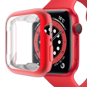 Apple Watch SE (2022) / SE / 6 / 5 / 4 40 mm etui deksel Galvanisert mykt, fleksibelt etui med skjermbeskytter - Rød