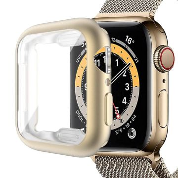 Apple Watch SE (2022) / SE / 6 / 5 / 4 40 mm etui deksel Galvanisert mykt, fleksibelt etui med skjermbeskytter - Gull