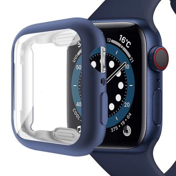 Apple Watch SE (2022) / SE / 6 / 5 / 4 40 mm etui deksel Galvanisert mykt, fleksibelt etui med skjermbeskytter - Blå