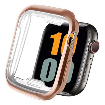 Apple Watch SE (2022) / SE / 6 / 5 / 4 40 mm etui deksel Galvanisert mykt, fleksibelt etui med skjermbeskytter - Rose Gull