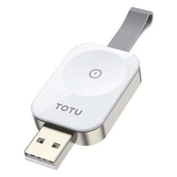 TOTU Zinc Series Apple Watch Bærbar trådløs lader Smart Watch Magnetisk ladedokk - Usb-A Plugg