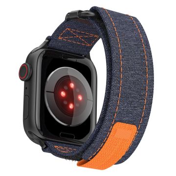 Apple Watch 41 mm / 40 mm / 38 mm Canvas Loop-klokkerem - Denim Svart