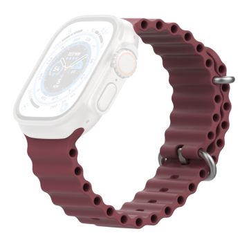 AHASTYLE WG102 Apple Watch Series 41mm - 40mm - 38mm Silikonklokkearmbånd - Vinrød