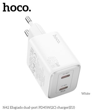 N42 Elogiado dual-port PD45W(2C) charger(EU) - white