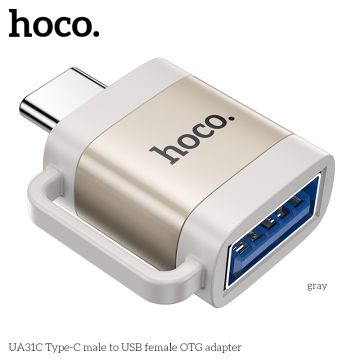 UA31C Type-C male to USB female OTG adapter - grey