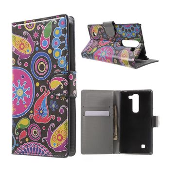 Moberg LG G4c Lær Etui Med Kort Holder - Paisley Blomster