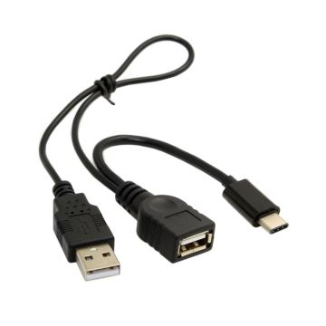 Universal USB Type-C Otg Data Kabel - Svart