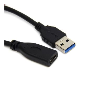 Universal 0.2m Type-C Female til USB 3.0 Mann data og lade forlengelseskabel