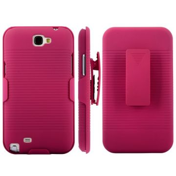 BeltClip KickStand (Hot Rosa) Samsung Galaxy Note 2 Deksel