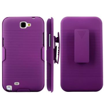 BeltClip KickStand (Lilla) Samsung Galaxy Note 2 Deksel