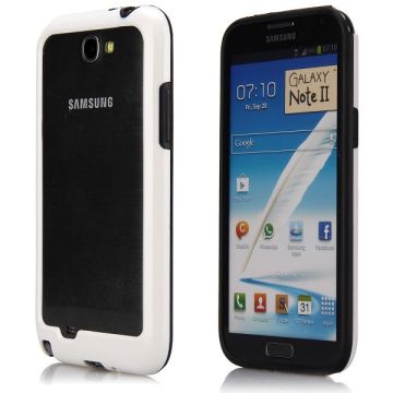 Dual Compund (Hvit - Sort) Samsung Galaxy Note 2 Bumper