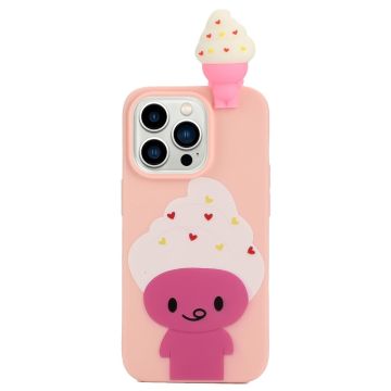 Cute 3d iPhone 14 Pro Etui - Ice Cream