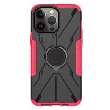 Kickstand-deksel med magnetisk ark for iPhone 14 Pro - Rose