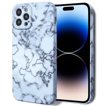 Marble iPhone 14 Pro Etui - Klinkekule Rød