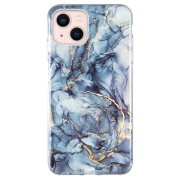 Marble iPhone 15 Etui - Grå