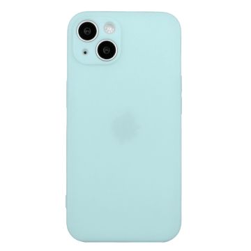 Avfaset gummiert anti-falldeksel for iPhone 15 - Lys Cyan