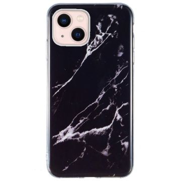 Marble iPhone 13 Etui - Svart