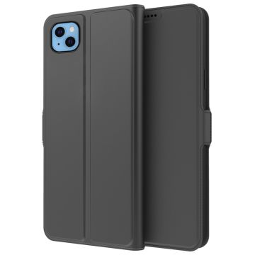 Glatt og tynt premium PU-skinnetui for iPhone 13 - Svart