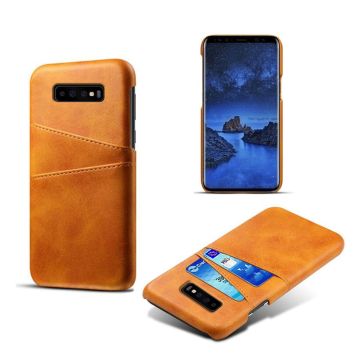 Samsung Galaxy s10 Skinnetui Med To Kortlommer - Oransje