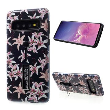 Samsung Galaxy s10 Mønsterprint Hybrid Etui - Design G