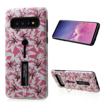 Samsung Galaxy s10 Mønsterprint Hybrid Etui - Design H