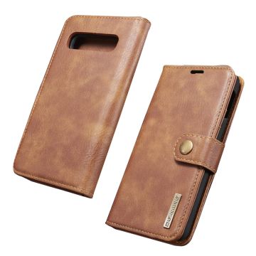 Dg.Ming Samsung Galaxy s10 2-I-1 Splittet Skinnetui - Brun