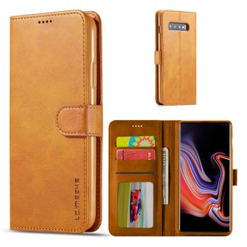 LC.IMEEKE Samsung Galaxy S10 flip etui - Brun