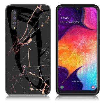 Fantasy Marble Samsung Galaxy A50 deksel - Svart / Gull