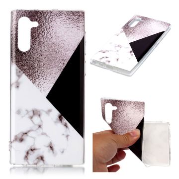 Marble Samsung Galaxy Note 10 deksel - Rose / Hvit / Svart