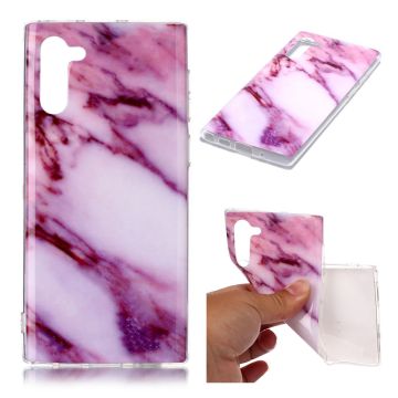 Marble Samsung Galaxy Note 10 deksel - Rose / lilla fargetone-marmor