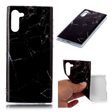 Marble Samsung Galaxy Note 10 deksel - Svart