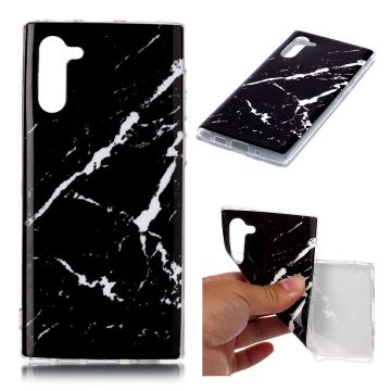 Marble Samsung Galaxy Note 10 deksel - Svart glansmarmor