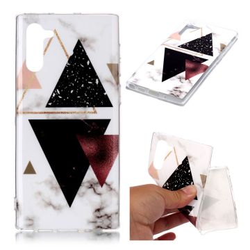 Marble Samsung Galaxy Note 10 deksel - Dark Triangles Marble