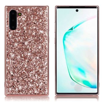 Glitter Samsung Galaxy Note 10 deksel - Rose gull