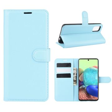 Classic Samsung Galaxy A71 5G flip etui - Blå