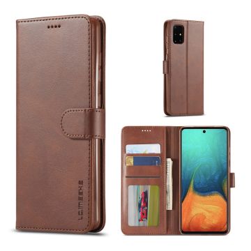 LC.IMEEKE Samsung Galaxy A71 5G flip etui - Kaffe