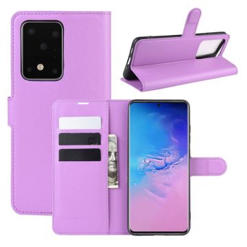 Classic Samsung Galaxy S20 Ultra flip etui - Lilla