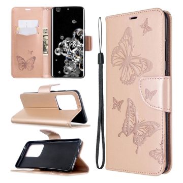 Butterfly Samsung Galaxy S20 Ultra flip etui - Gull