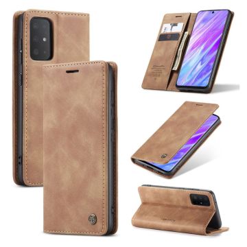 CaseMe Samsung Galaxy S20 Ultra Vintage Etui - Lysebrun