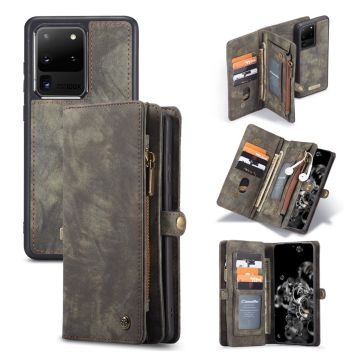 CaseMe Samsung Galaxy S20 Ultra Zipper Wallet Etui - Blå