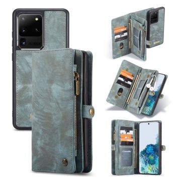 CaseMe Samsung Galaxy S20 Ultra Zipper Wallet Etui - Blå