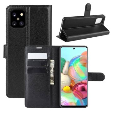 Classic Samsung Galaxy Note 10 Lite flip etui - Svart