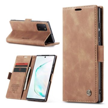 CaseMe Samsung Galaxy Note 10 Lite Vintage Etui - Brun