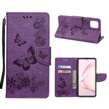 Butterfly Samsung Galaxy Note 10 Lite veske - Lilla