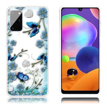 Deco Samsung Galaxy A31 Etui - Blå Blomst og Kaktus